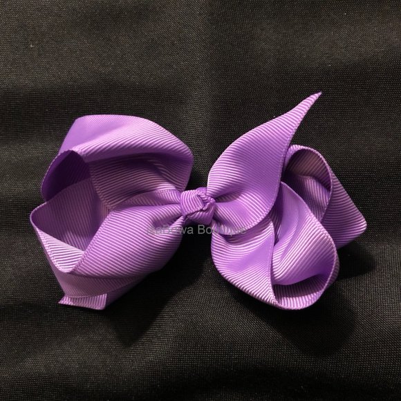 Grape 4" Boutique Bow (2) -kids- 4B2565 Handmade NWT Boutique - Picture 2 of 3